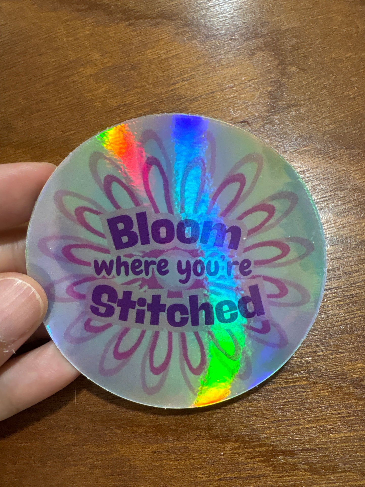 YH Sticker - "Bloom Where You’re Stitched"