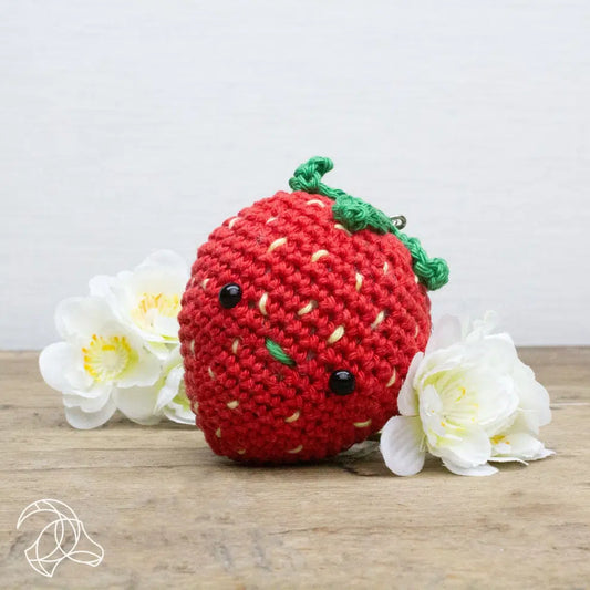 Hardicraft Crochet Kits - BAG HANGER STRAWBERRY