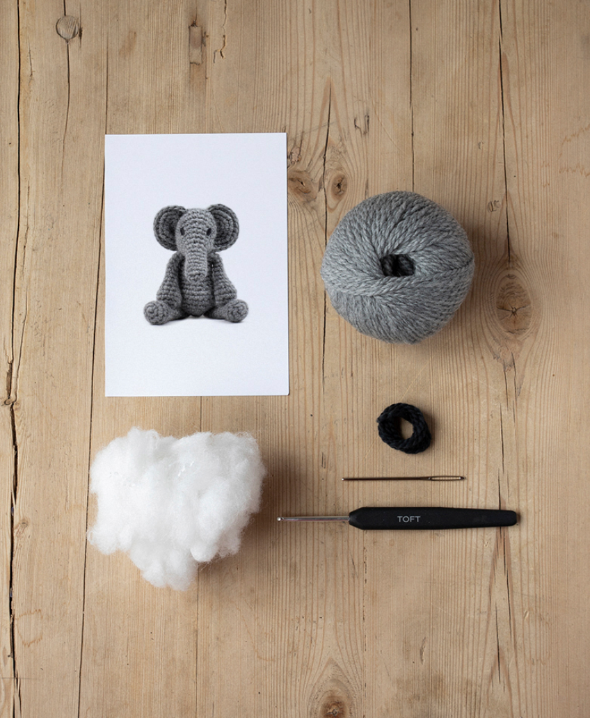 TOFT Mini Bridget the Elephant Crochet Kit
