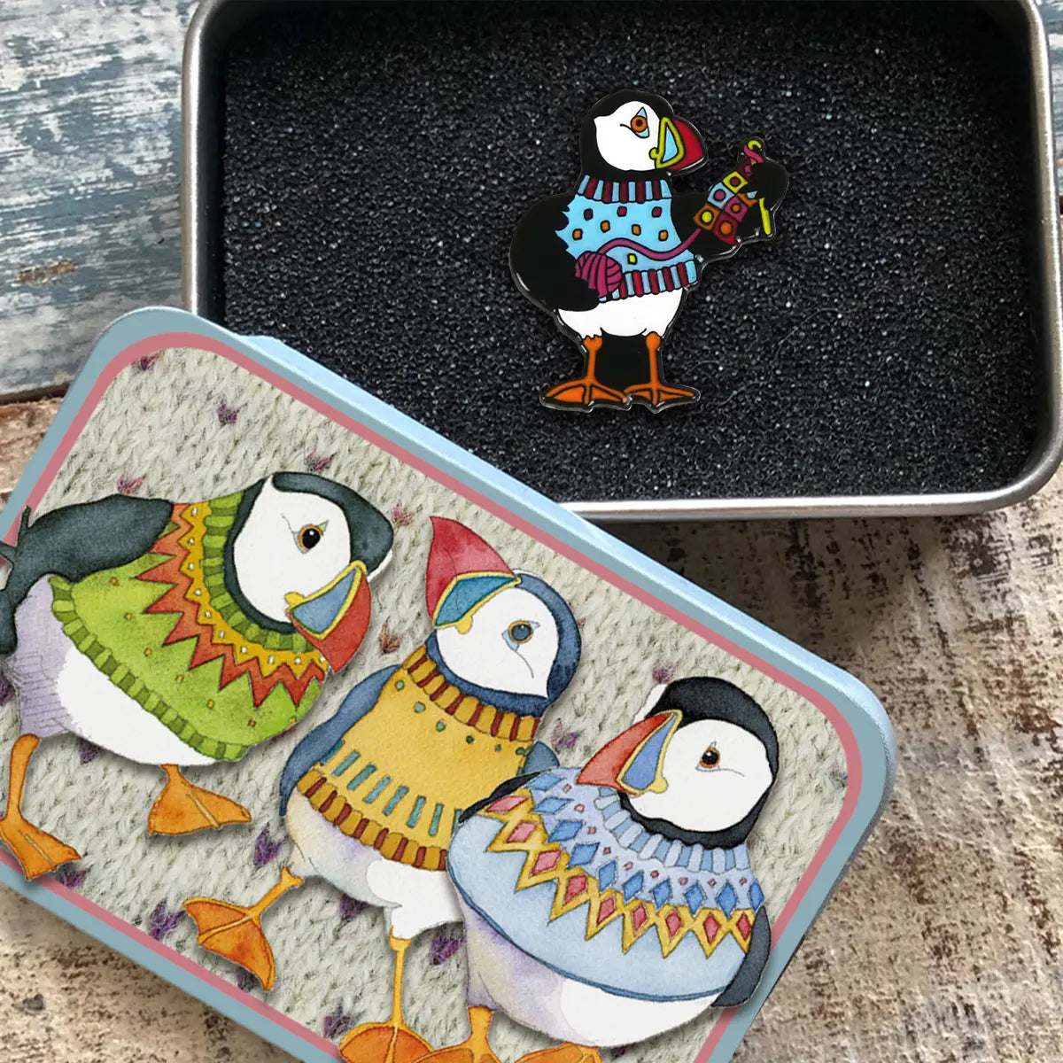 Emma Ball Pin-in-a-Tin - Crochet Woolly Puffin