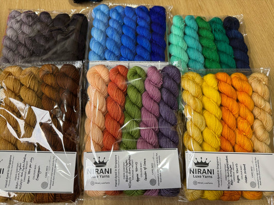 **NEW** Nirani Luxe Yarns Hand Dyed Mini Sets (5 minis)