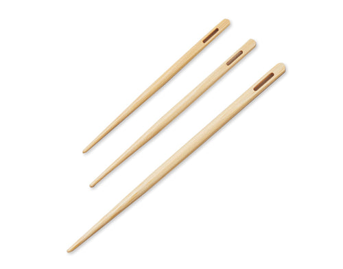 [05116] Seeknit Shirotake Bamboo Blunt Needles 3 Sizes, S,M and L