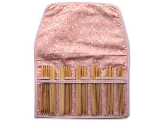 [58728] Seeknit Double Pointed Needles Full Set,15cm(6″) 10 sizes - Cherry Blossom Pink