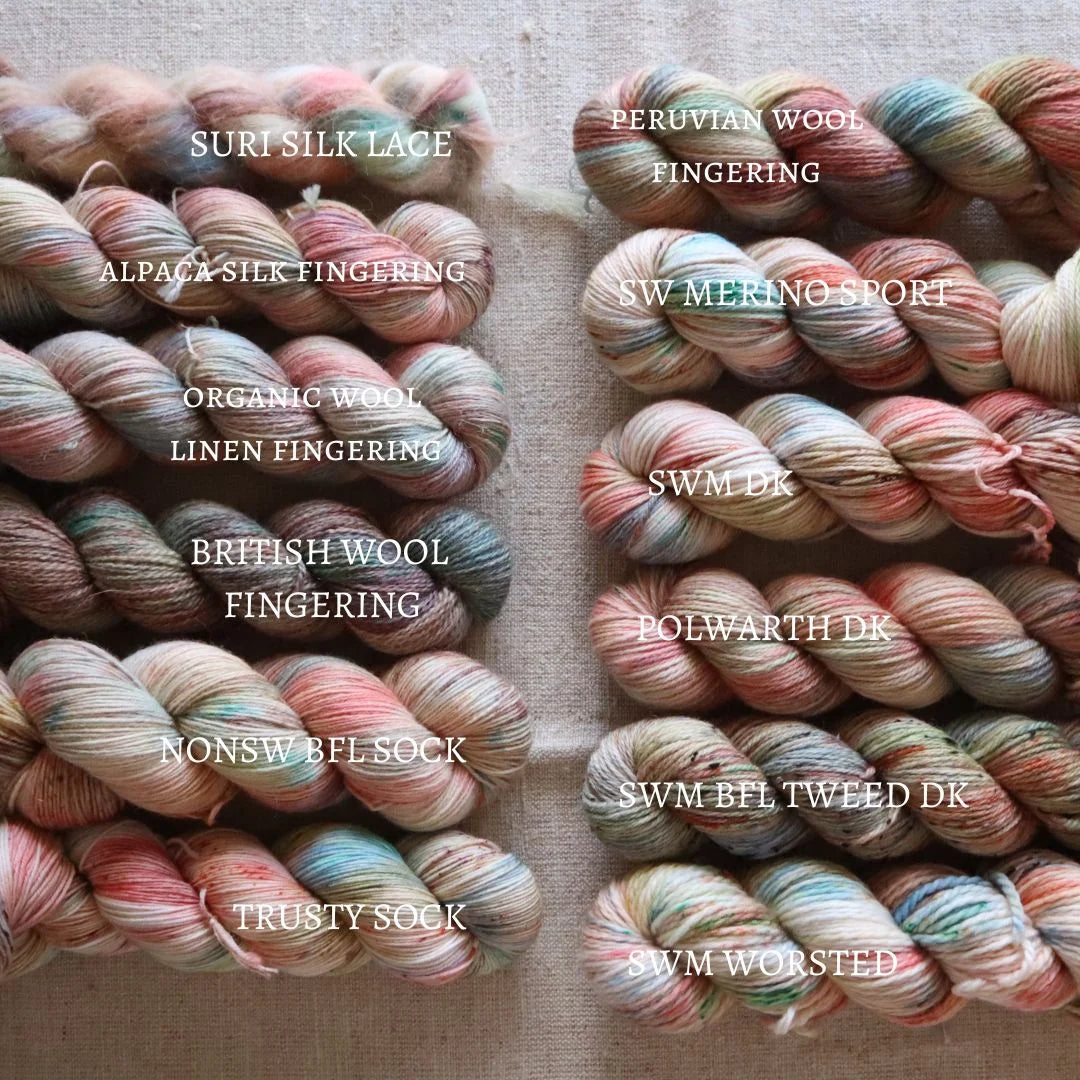Big Little Yarn Co - Superwash Blue Faced Leicester Wool (SWM BFL) Tweed DK