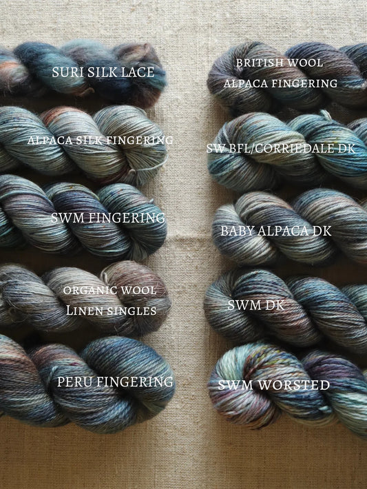Big Little Yarn Co - Superwash Blue Faced Leicester Wool (SWM BFL) Corriedale DK