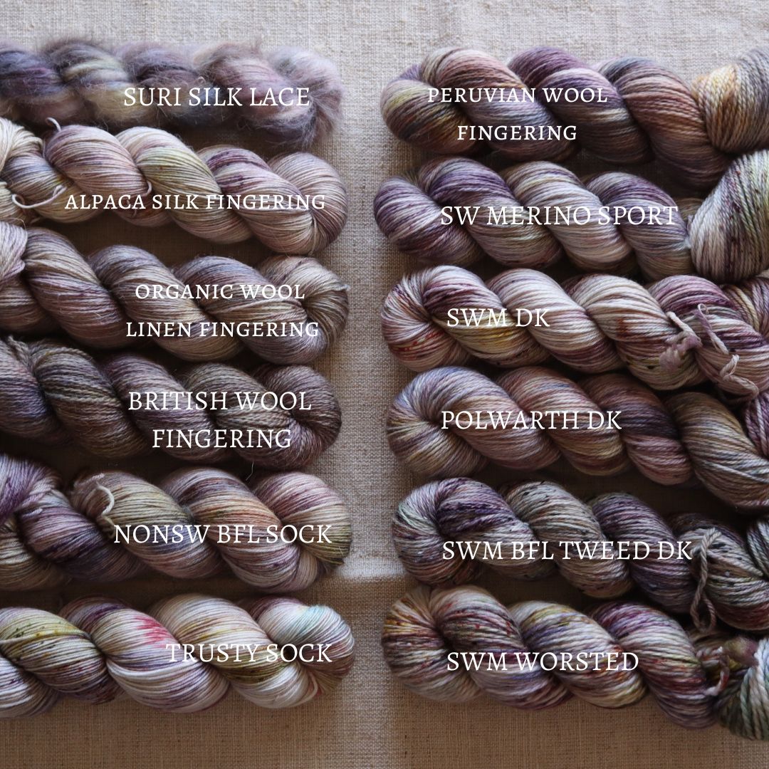 Big Little Yarn Co - Superwash Blue Faced Leicester Wool (SWM BFL) Tweed DK