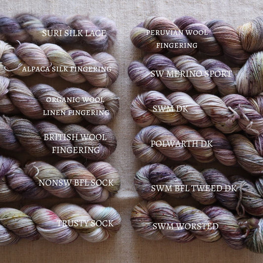 Big Little Yarn Co - Superwash Blue Faced Leicester Wool (SWM BFL) Tweed DK