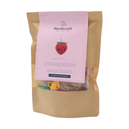 Hardicraft Crochet Kits - BAG HANGER STRAWBERRY