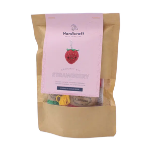 Hardicraft Crochet Kits - BAG HANGER STRAWBERRY