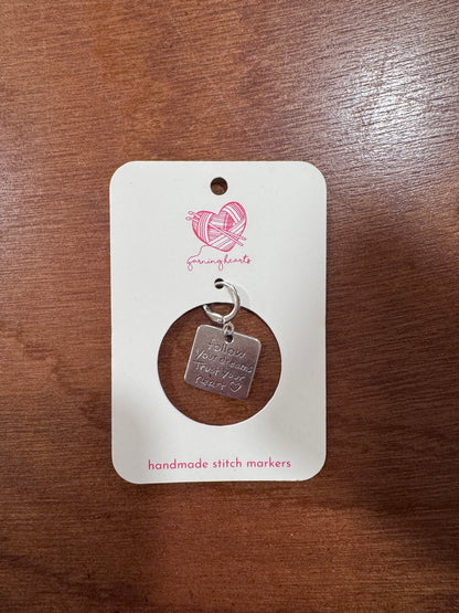 Unique Stitch Markers by Yarning Hearts
