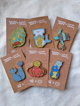 Load image into Gallery viewer, Yarning Hearts x Cloudchunks Sea Creatures Enamel Pins