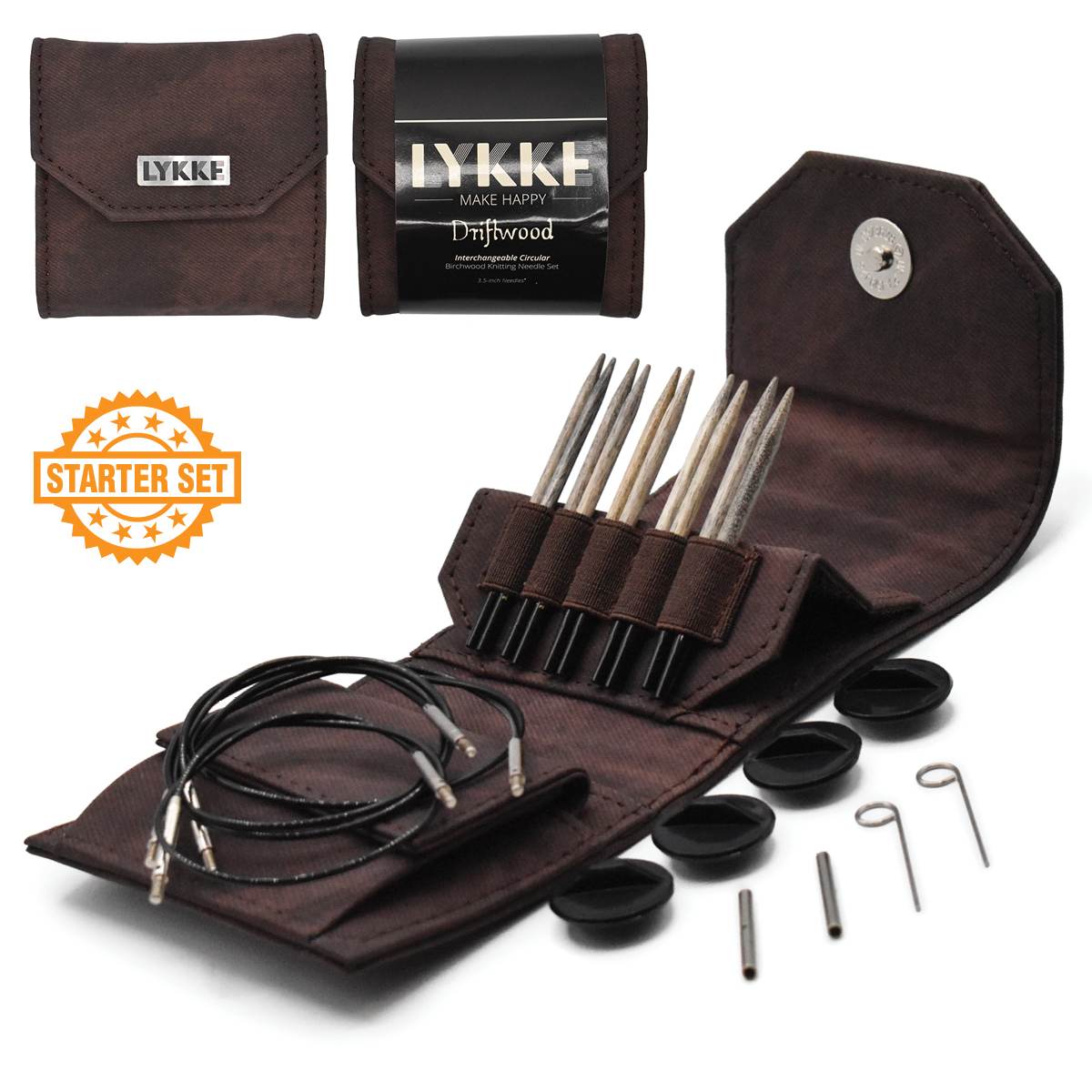 Lykke Wooden Interchangeable Knitting Needles Set (3.5"/5")