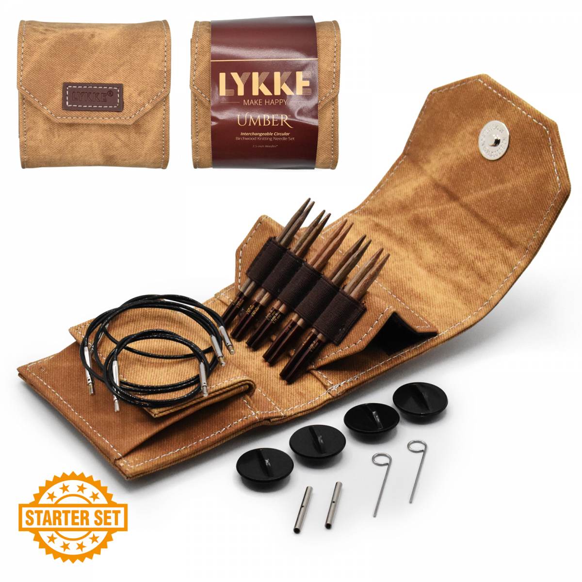 Lykke Wooden Interchangeable Knitting Needles Set (3.5"/5")