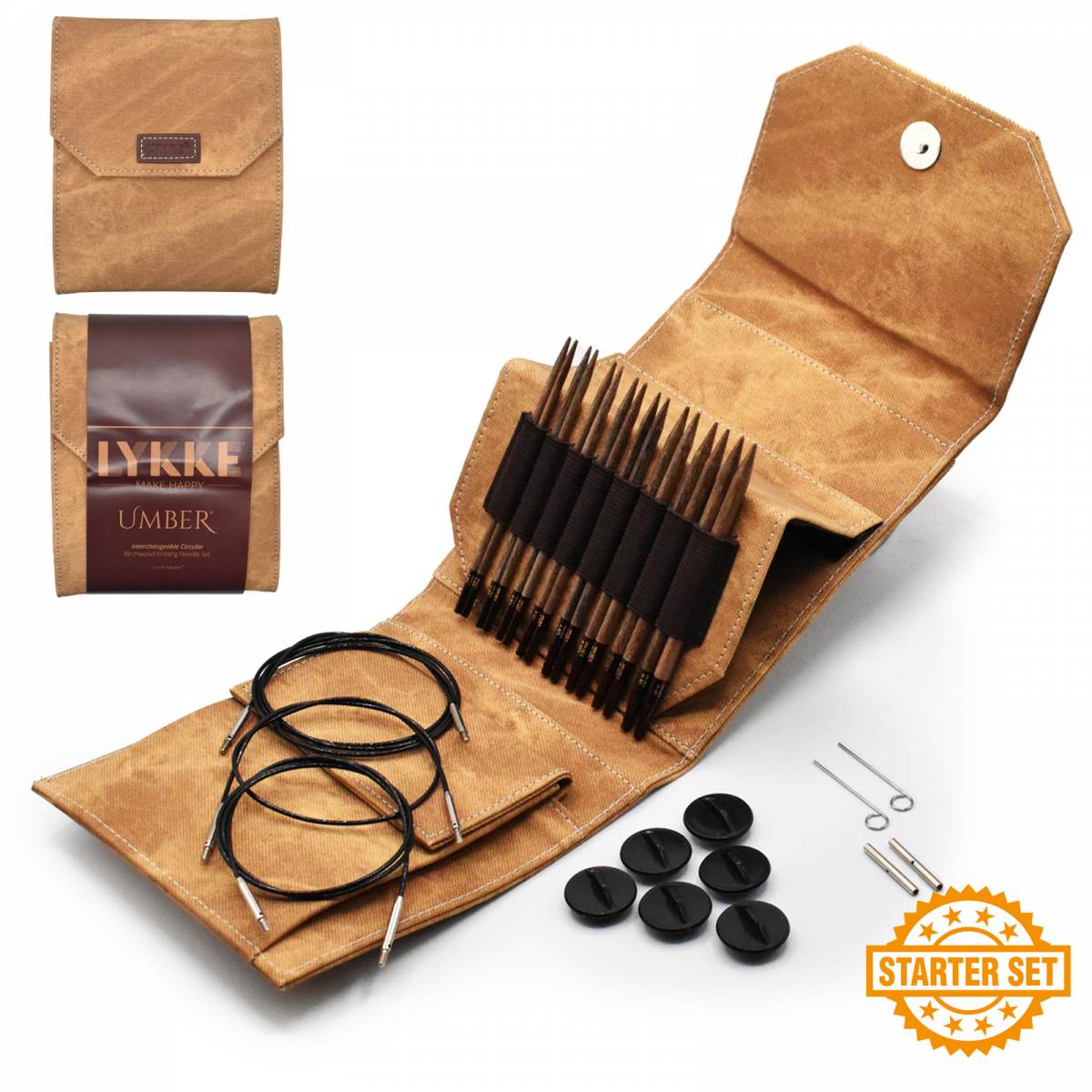 Lykke Wooden Interchangeable Knitting Needles Set (3.5"/5")