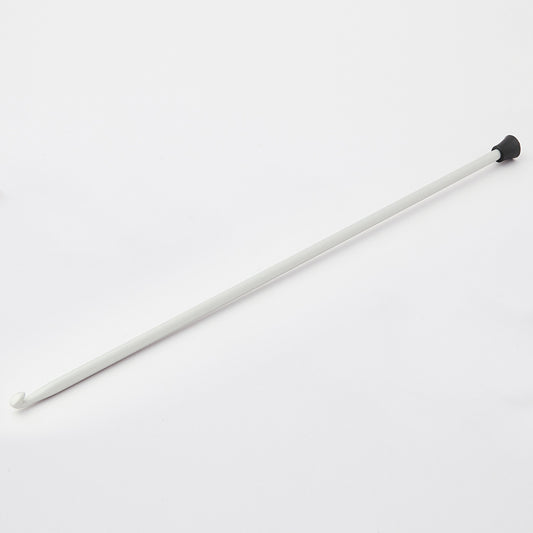 Knitpro Grey Aluminium Tricot/Afghan Traditional Crochet Hook (with black head - 30cm)