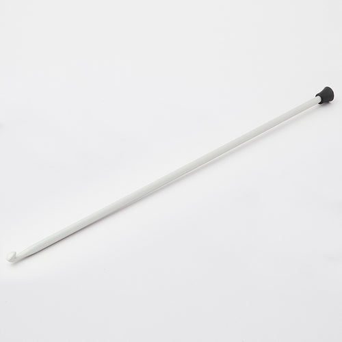 Knitpro Grey Aluminium Tricot/Afghan Traditional Crochet Hook (with black head - 30cm)