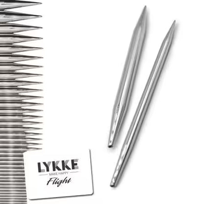 **NEW** Lykke Flight Stainless Steel Interchangeable Knitting Needles Tips (Single Pairs)