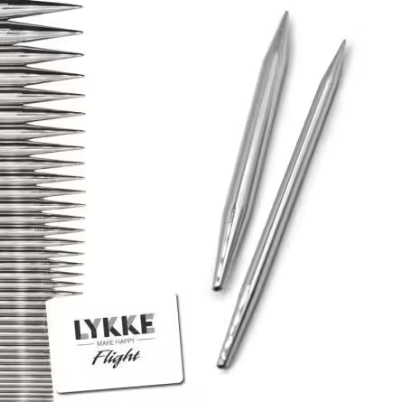 **NEW** Lykke Flight Stainless Steel Interchangeable Knitting Needles Tips (Single Pairs)