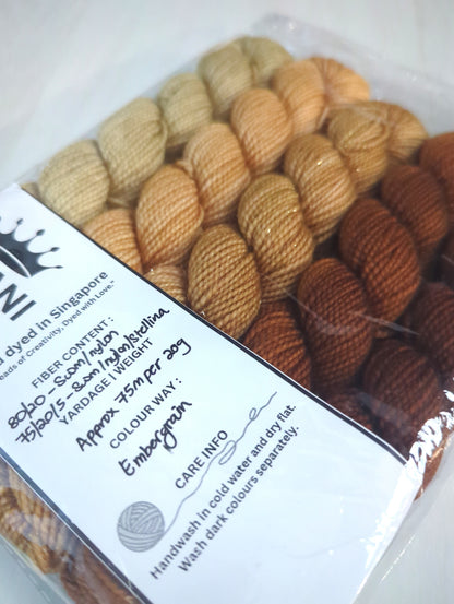Nirani Luxe Yarns Hand Dyed Mini Sets (5 minis)