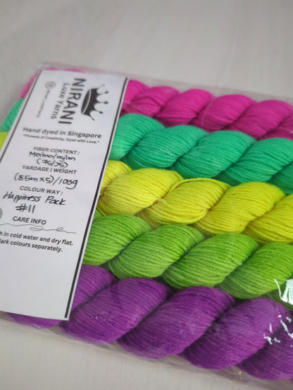 Nirani Luxe Yarns Hand Dyed Mini Sets (5 minis)