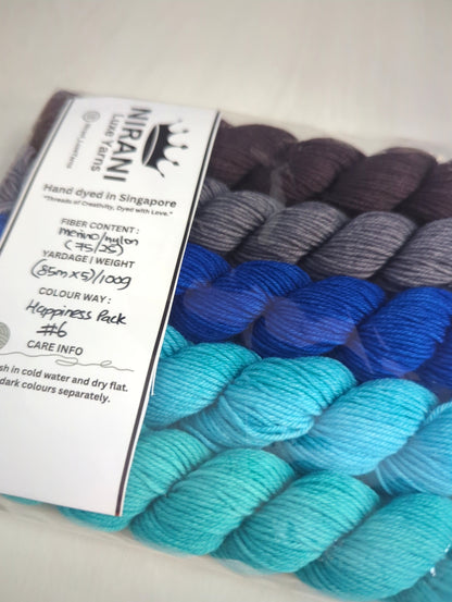 Nirani Luxe Yarns Hand Dyed Mini Sets (5 minis)