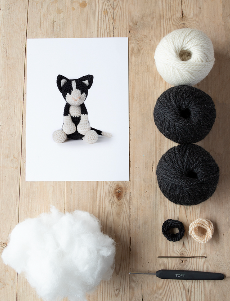 TOFT Paddy the Black and White Cat Crochet Kit