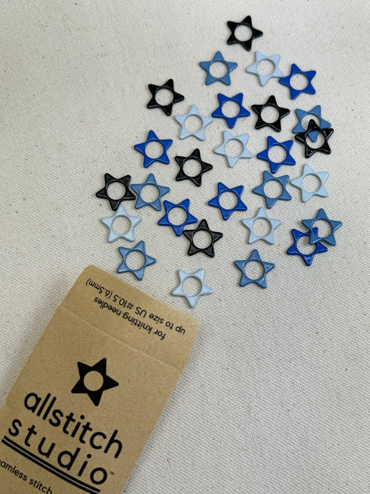 Allstitch Stitch Markers - Star Rings (set of 28)