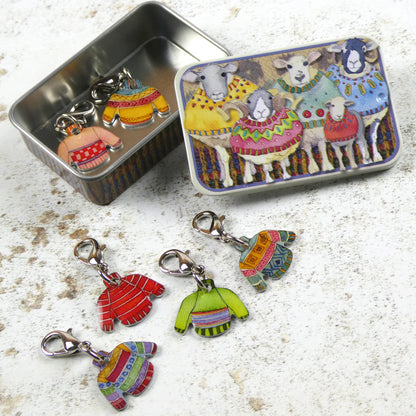 Emma Ball Jumper Stitch Markers in a Pocket Tin