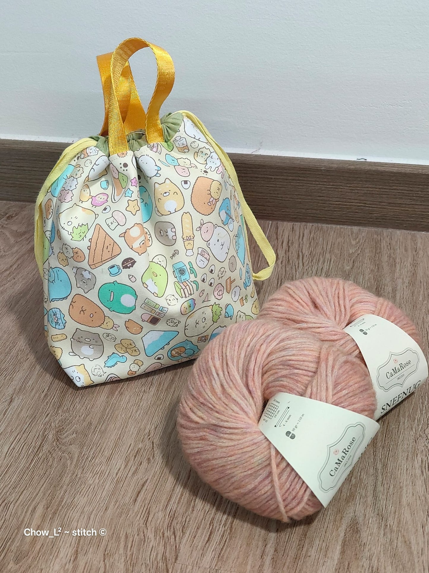 **NEW** Hand Sewn Drawstring Bag (Small) by Chow L²