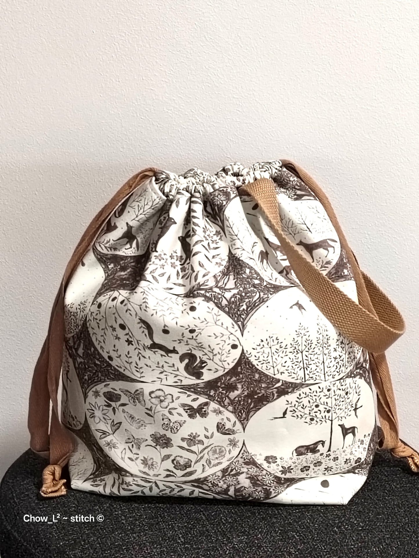 **NEW** Hand Sewn Drawstring Bag (Large) by Chow L²