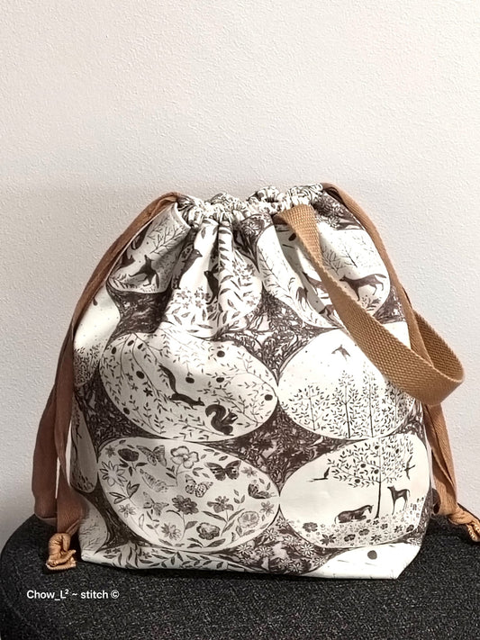 **NEW** Hand Sewn Drawstring Bag (Large) by Chow L²