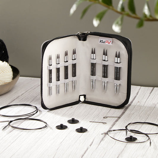 [41632] Knitpro Karbonz Midi Special Interchangeable Knitting Needles Set - 10cm