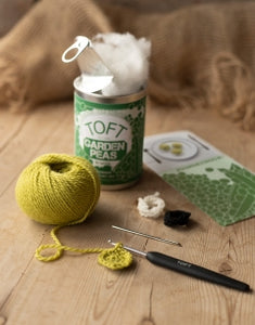 TOFT Garden Peas in a Can (Beginners Crochet Kit)