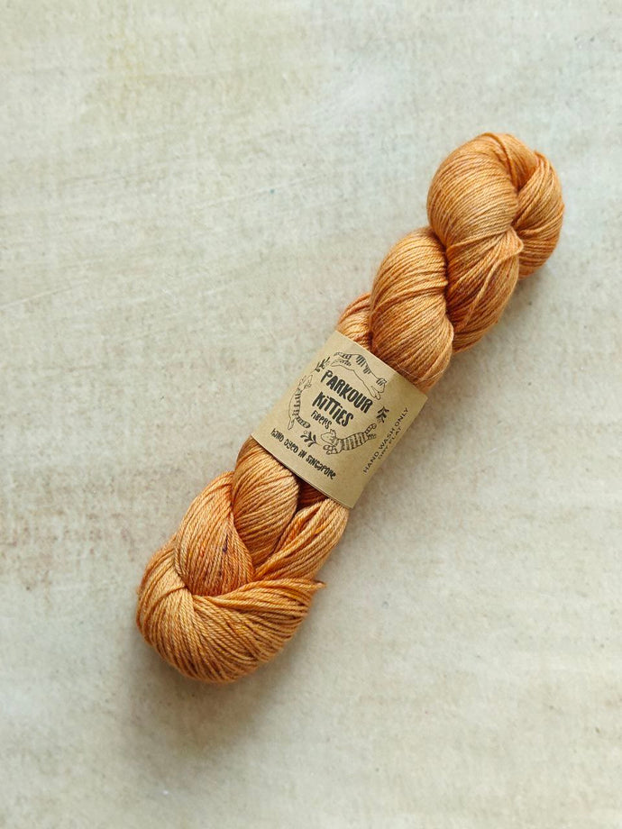 Parkour Kitties Fibers Hand-Dyed Yarn - 60% Fine Superwash Merino, 20% Mulberry Silk & 20% Ramie