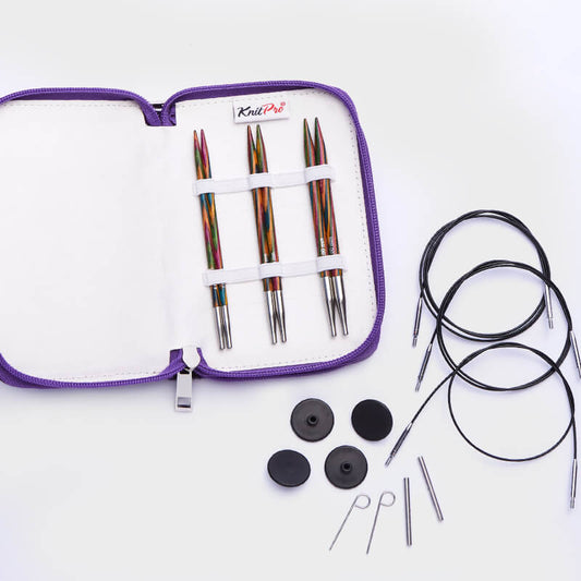 [20660] Knitpro Symfonie Wood Interchangeable Knitting Needle Set (Starter)