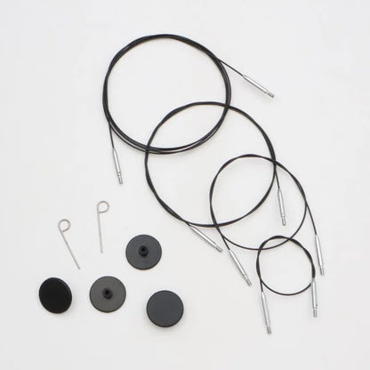 Knitpro Thin & Flex Nylon Coated 360 Swivel Cables