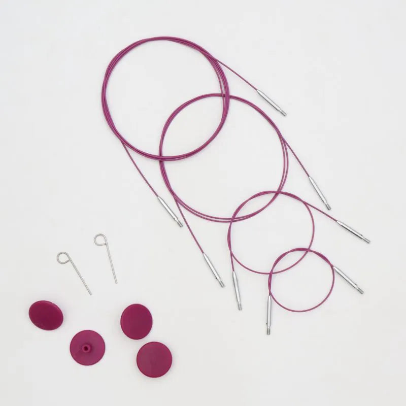 Knitpro Thin & Flex Nylon Coated 360 Swivel Cables
