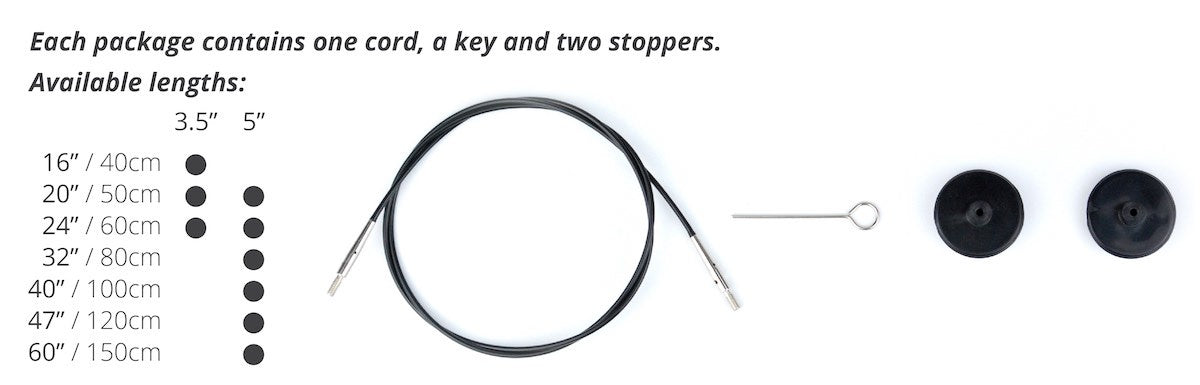 Lykke Interchangeable Knitting Cords