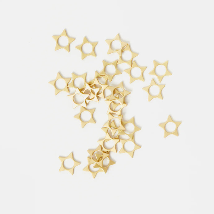 Allstitch Stitch Markers - Gold Star Rings (set of 28)