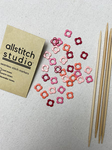 Allstitch Stitch Markers - Small Flower Rings (Set of 32)