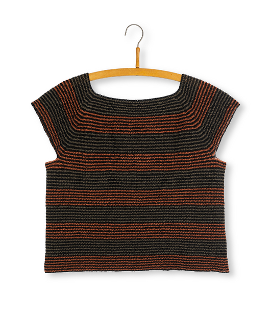 Isager Knit Patterns - Kontrast Blouse by Marianne Isager