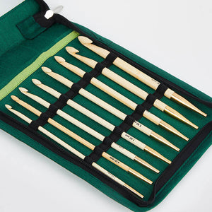 [22554] Knitpro Bamboo Crochet Hook Set - Afghan / Tunisian