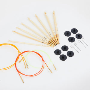 [22554] Knitpro Bamboo Crochet Hook Set - Afghan / Tunisian